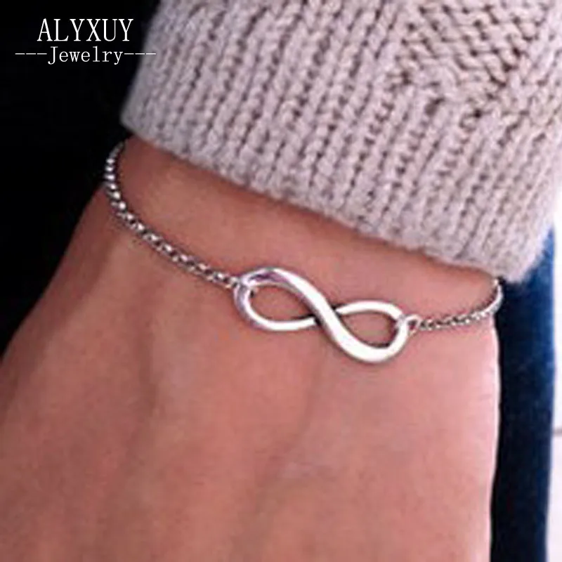 Новинка модное ювелирное изделие золотистого цвета очаровательный Бесконечный