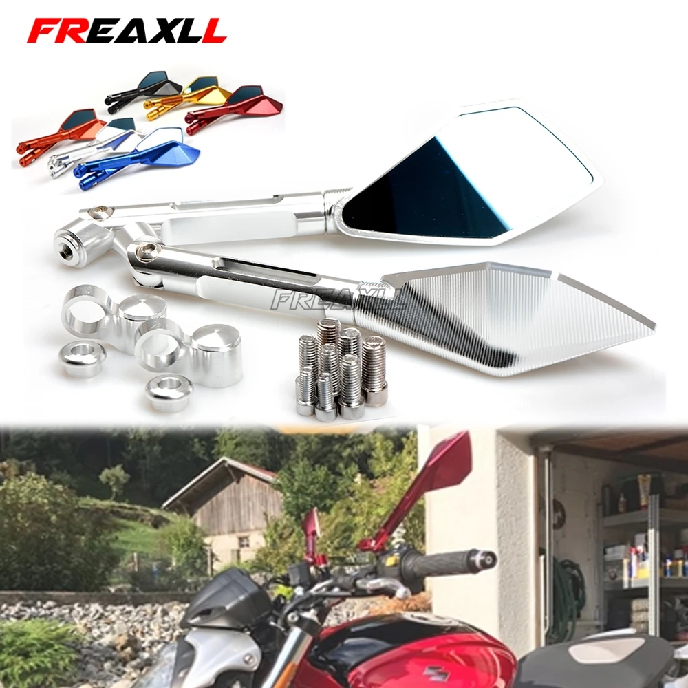 For Yamaha R1 R3 R6 R125 FZ6 FZ1 FAZER XV 950 MT07 MT09 MT 03 TMAX XMAX VMAX 1200 Universal Motorcycle Rearview Side Mirrors | Автомобили