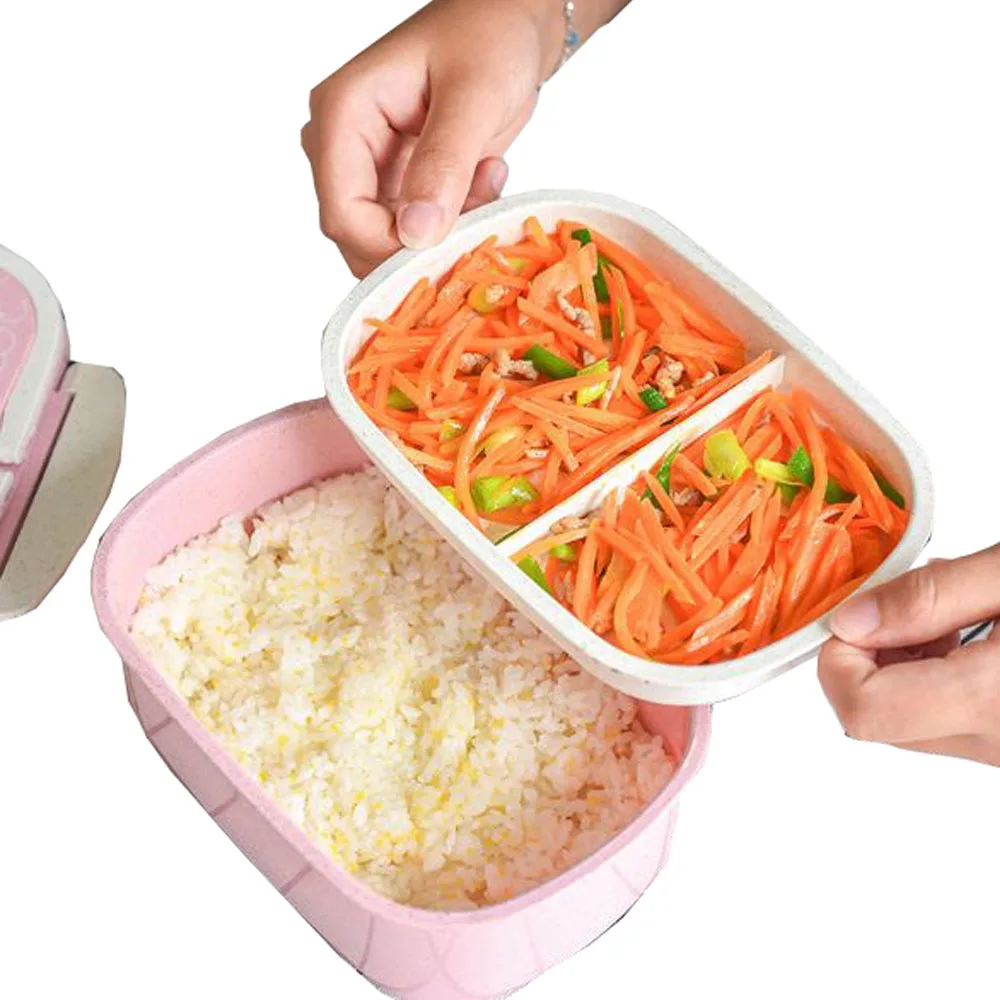 Высокое качество экологичный Ланч-бокс для хранения еды Bento коробки 2 слоя ручка