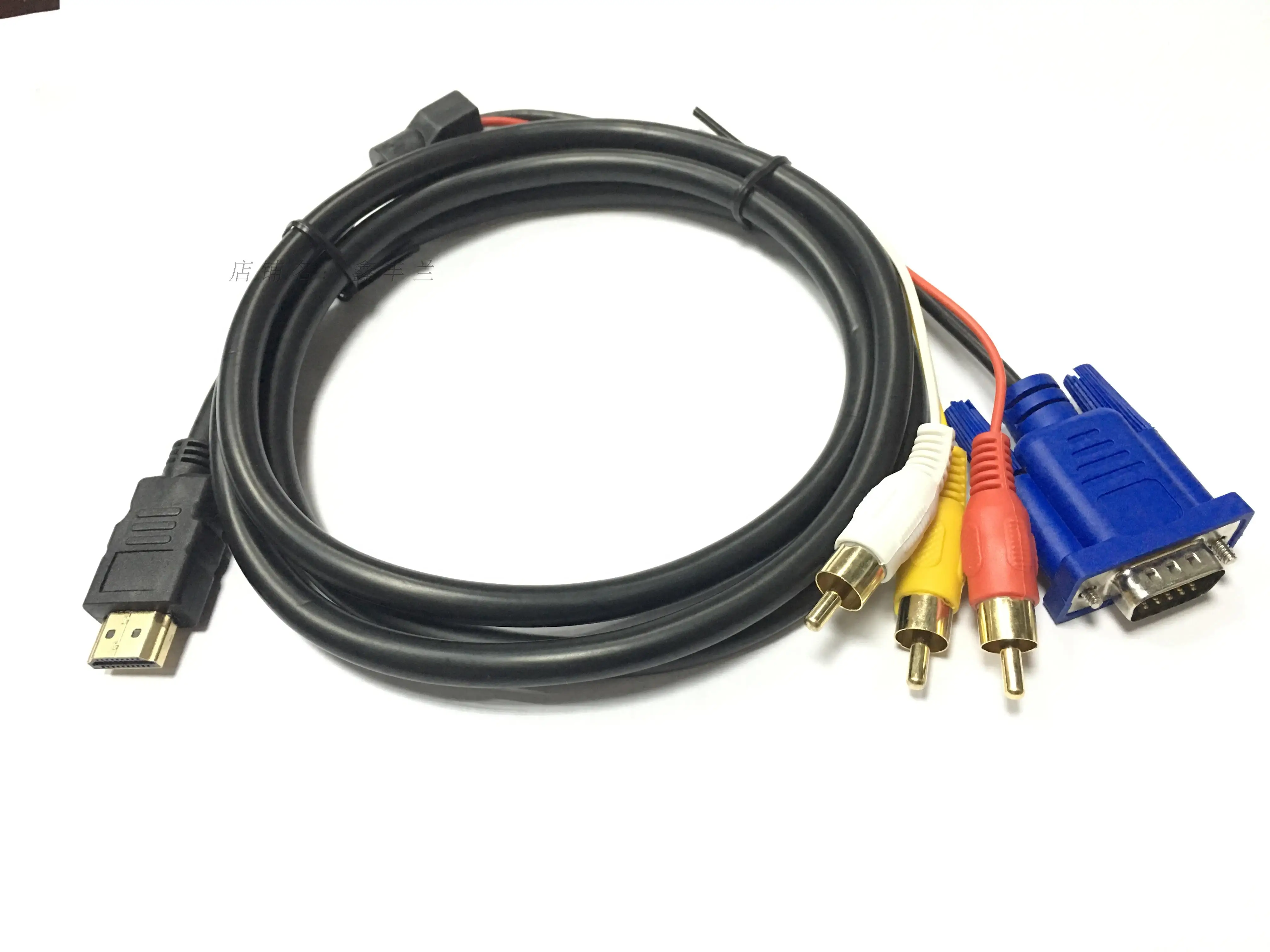 Позолоченный HDMI совместимый HDTV для VGA + 3 RCA конвертер адаптер кабель 1080P AV Новый|vga