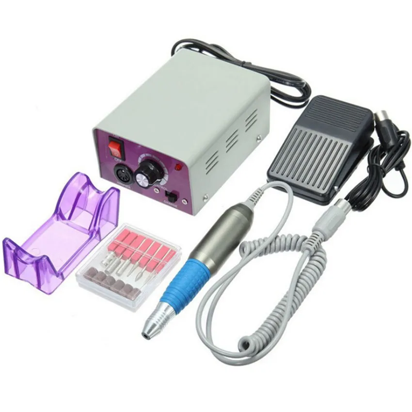 Nail Machine Kit Набор сверлильных станков для ногтей 25000 об/мин электрические Шлифовальные Файлы ручка для резки лака для кутикулы фрезерование контроль скорости дизайн ногтей маникюр педикюр - Цвет: Nail Machine Kit