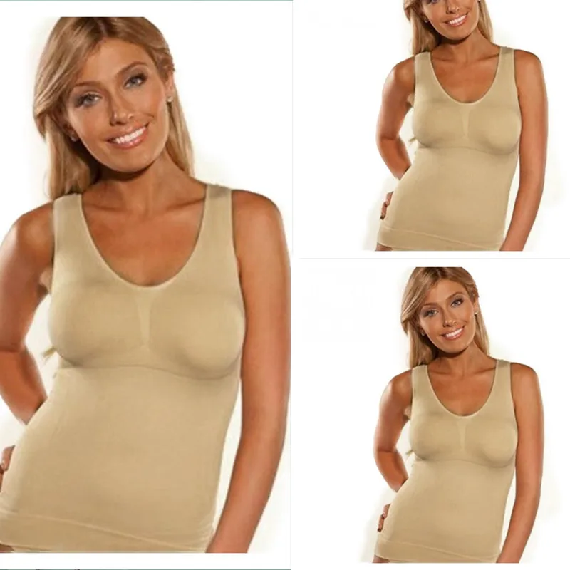 Повседневное Беспроводной Cami формирователь Топ Без Рукавов Для женщин Body Shaper