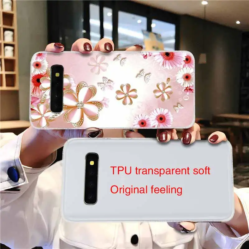 Мягкий чехол для Samsung Galaxy S21 S20 S11 S10 S9 S8 Plus S7 Edge S10e ультразолотой розовый блестящий |