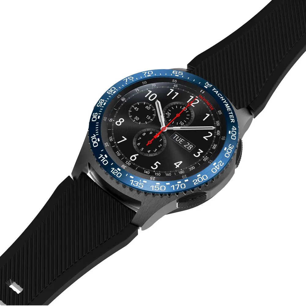 Металлический чехол с кольцом ободком для Samsung Galaxy Watch 42 мм/46 мм защитный рамкой Gear
