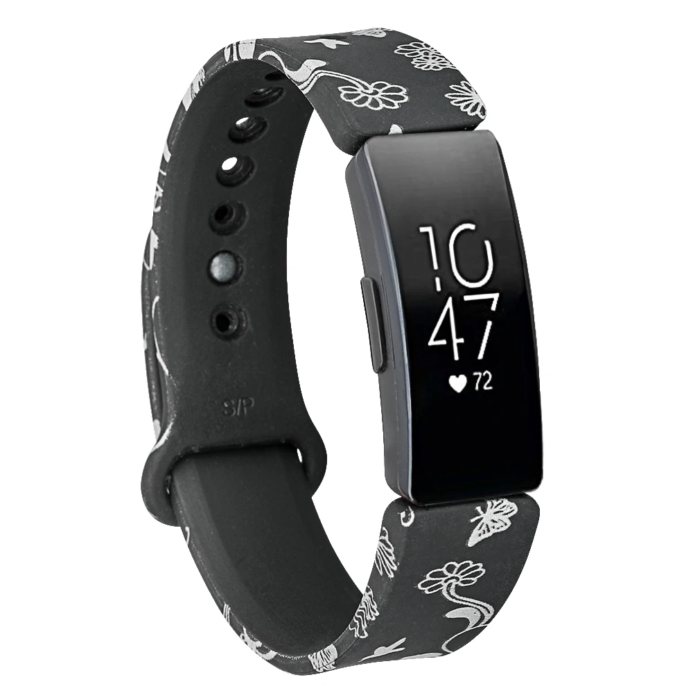 Силиконовый ремешок для Fitbit Inspire HR/Inspire Смарт-часы с напечатанным рисунком сменный ремешок для Fitbit Inspire