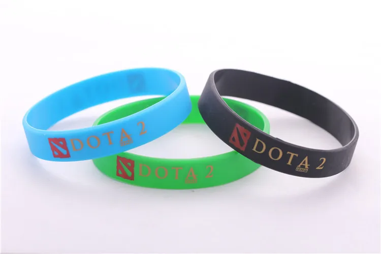 JINSE модные револьверные игры силиконовые DOTA 2 браслеты зеленый синий черный