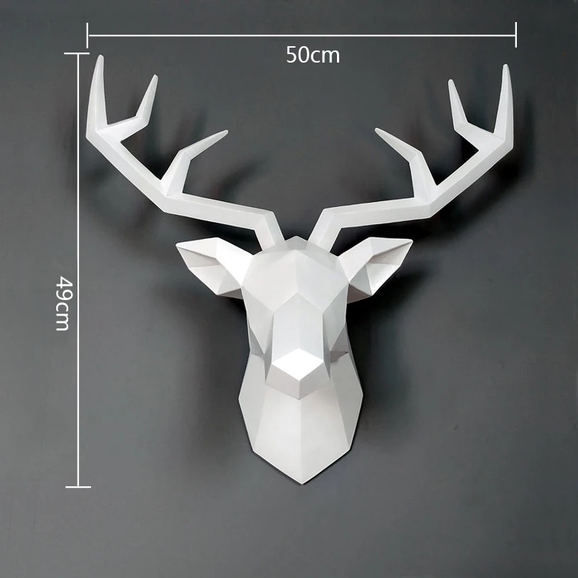 50x49x20 см 3D скульптура фотообои для дома Висячие животные статуя лося ручной
