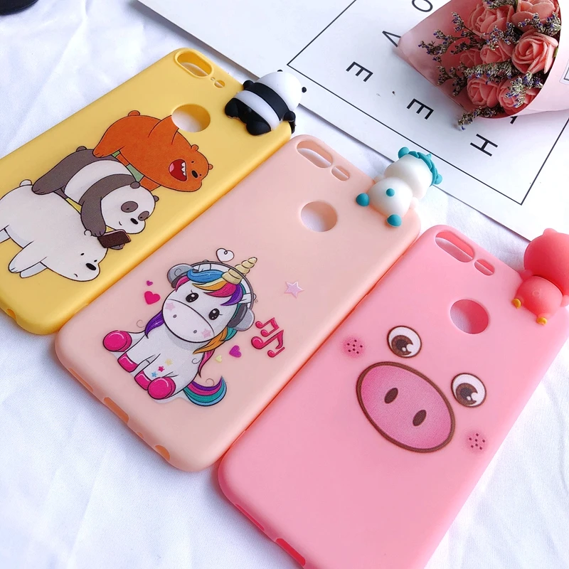 Y5 Y6 Y7 Prime 3D чехол для etui huawei Y7 Prime чехол Kawaii Медведь Единорог для Funda huawei Y5 Y6 Y7 Prime чехол