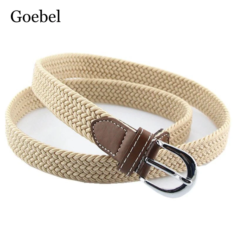 Женский эластичный ремень трикотажный парусиновый с пряжкой|Женские ремни| |