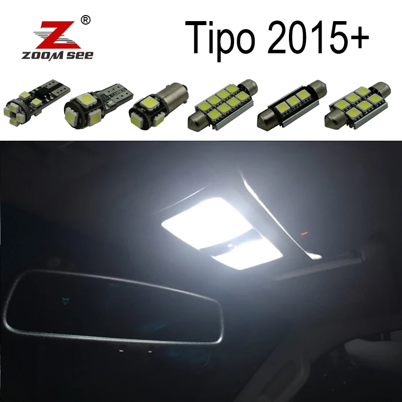 

6pc x Perfect Canbus Error Free LED bulbs Interior Dome Reading Map lights kit For Fiat Tipo 356 357 (2015+)