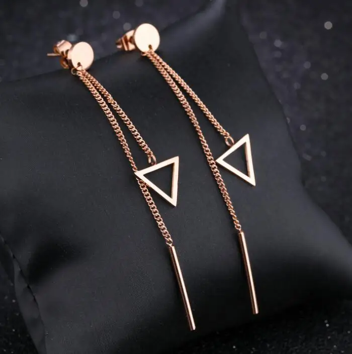 2017 самые популярные Нержавеющая сталь палку кисточкой ежедневно носить Серьги