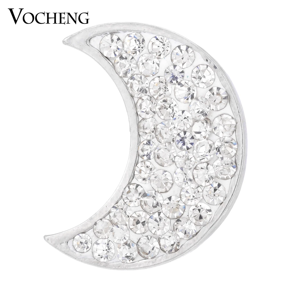 

10PCS/Lot Wholesale Vocheng Ginger Snap 4 Colors 18mm Crystal Bright Moon Vn-1049*10