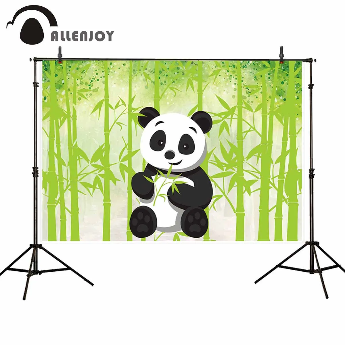Allenjoy фотография фон мультфильм панда зеленый бамбук ребенок день рождения
