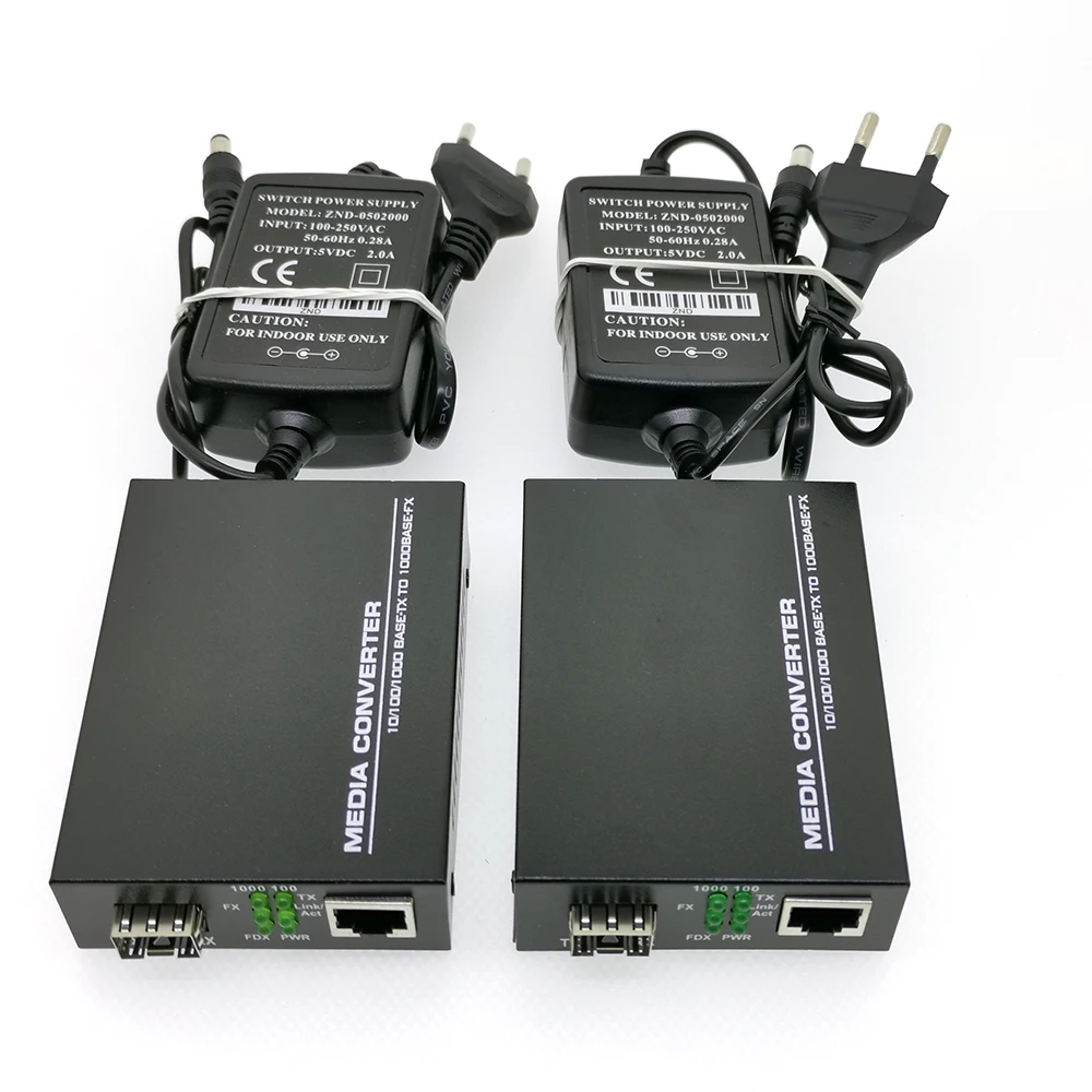 SFP волокна Media Converter к RJ45 Gigabit 10/100/1000 M Ethernet преобразователя приемопередатчик