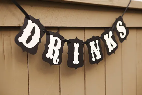 Винтажные напитки Свадебный прием баннер овсянка гирлянды Свадебная вечеринка