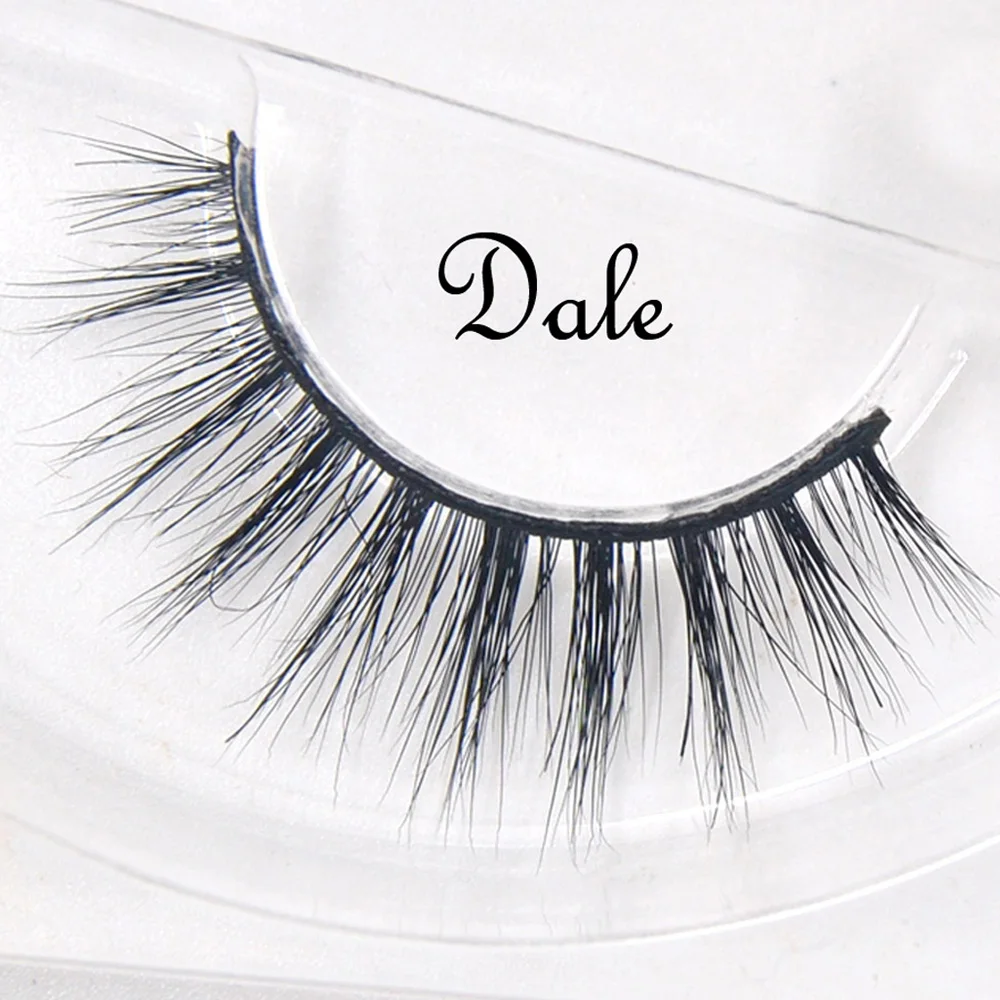 

3D Mink Lashes Eyelash Extension 100% Handmade Thick Volume Long soft natural False upperLash Makeup Giltter Packing 1 Pair-Dale