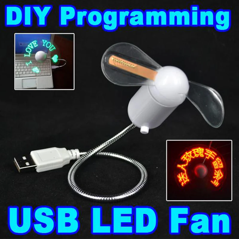Kebidu USB гаджеты мини DIY программируемый вентилятор Гибкая usb светодиодный