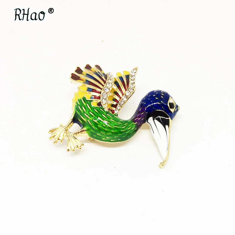 RHao новые яркие эмалевые шпильки для шарфа с перепелом Женские Мужские корсажные