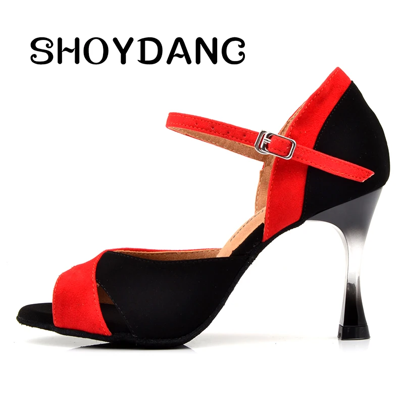 SHOYDANC/Обувь для латинских танцев женская Обувь бальных обувь сальсы Цвет черный