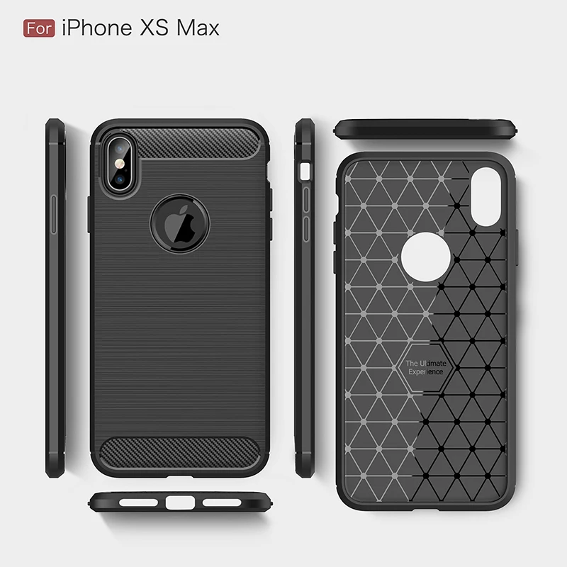 TPU Silicone Bumper Anti-Shock Soft Carbon Fiber Phone Case For iPhone XS MAX XR X 8 7 6 6S Plus 5 SE 5S Fashion Coque |