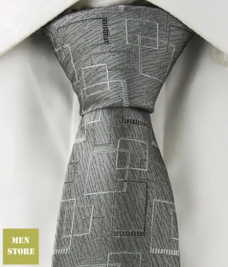 

Dark Gray Grids Checkers Men Jacquard Woven Skinny Slim Narrow 2.5" Necktie 6.5 cm Neckwear Wedding Party Tie LT059
