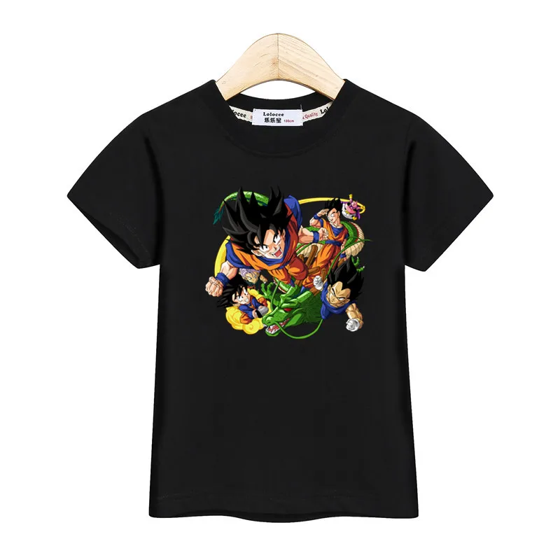 Новая футболка Goku Одежда для мальчиков популярная детская рубашка с Аниме