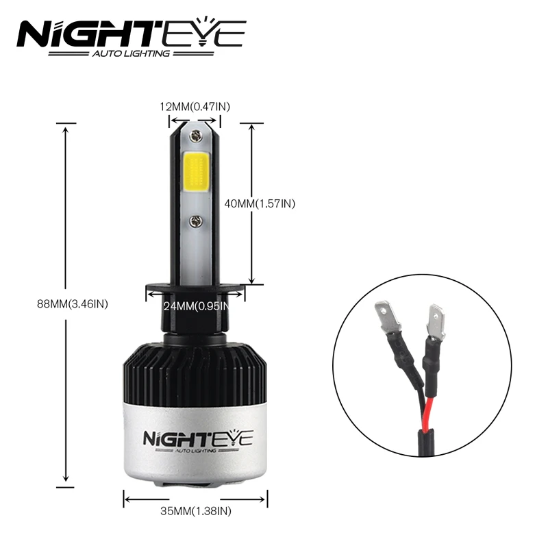 Авто H1 светодиодный светильник Светодиодный лампочки с ампулой Voiture лампы для