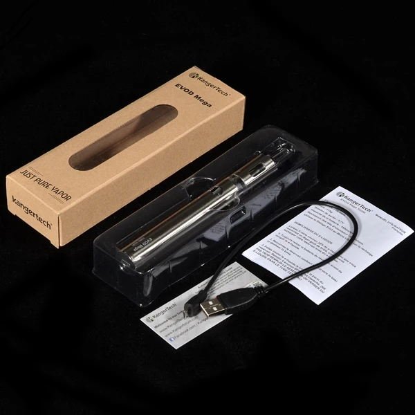 Оригинальный kangertech Evod Mega комплект 2 5 мл и 1900 мАч батарея с Micro USB кабель Мега
