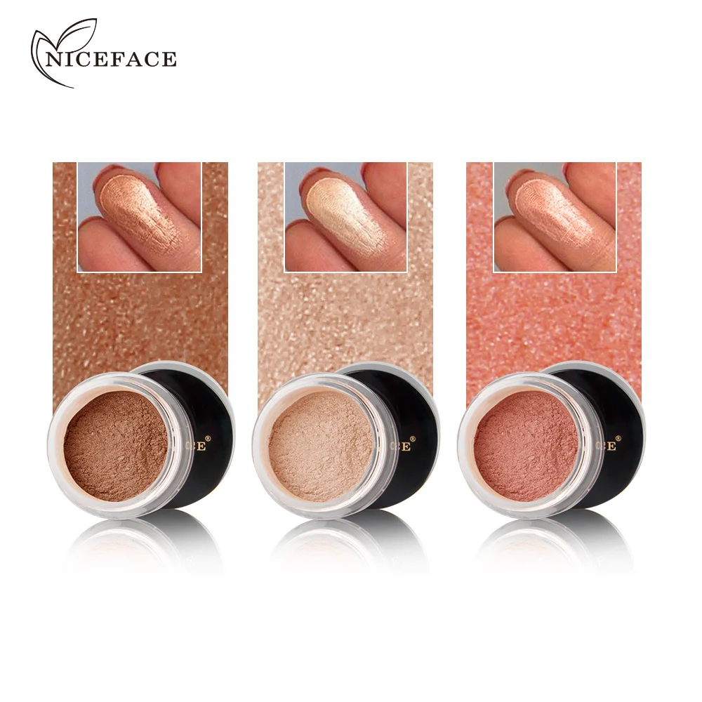Бренд Niceface макияж для лица хайлайтер порошок 3 вида цветов водонепроницаемый
