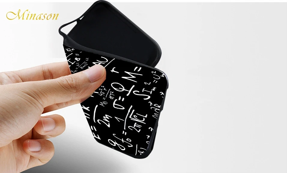 Силиконовый чехол E = MC2 для iPhone X 5S XR XS Max 6 6S 7 8 Plus | Мобильные телефоны и аксессуары