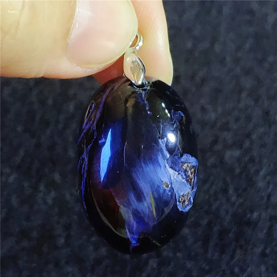 Подлинная Голубой натуральный Pietersite кулон Chatoyant камни Натуральный камень