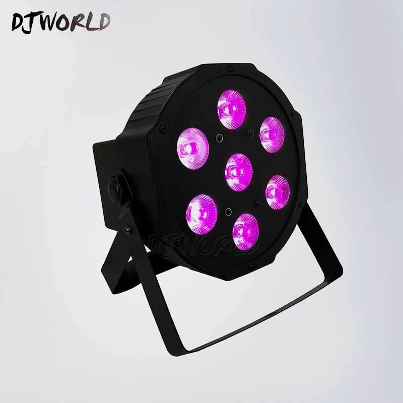 4 шт./лот хорошее качество светодиодный плоский Par 7x12 Вт RGBW DMX512 сценический эффект
