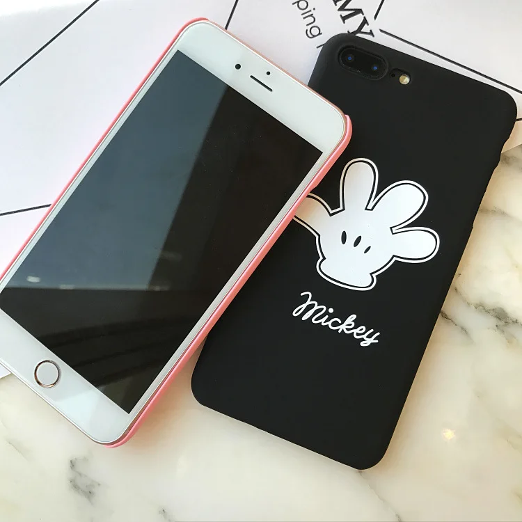 Любители Микки и Минни Маус Мышь поцелуй Жесткий Корпус телефона для iPhone 7 8 плюс 6