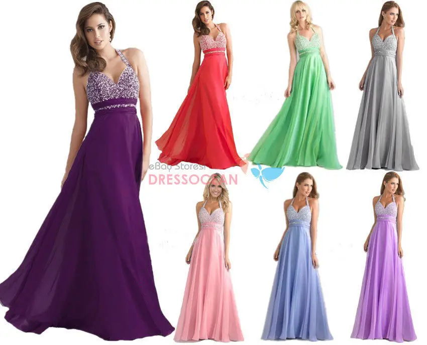 Cheap Bridesmaid DressesCheaper New A-Line Beading Halter Formal Wedding Party Dress Dresses Custom Made Size 2-22+Fr | Свадьбы и