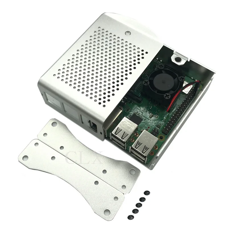 Raspberry Pi 3 Алюминий чехол серебристый металлический корпус для RPI Модель B