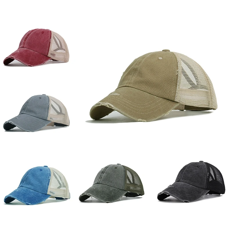

Baseball Cap Adjustable Mesh Cotton Ponytail Hat Snapback Hat Summer Cap Hip Hop Fitted Cap Hats Outdoor Sports Wear Headwear