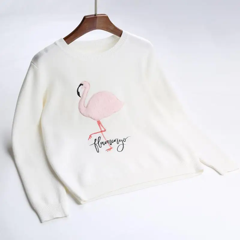 Loose Sweaters Women 2019 Pullovers O-neck Long Sleeve Knitted Shirts White Pink Green Khaki Knitting Femme Pull Tops | Женская одежда