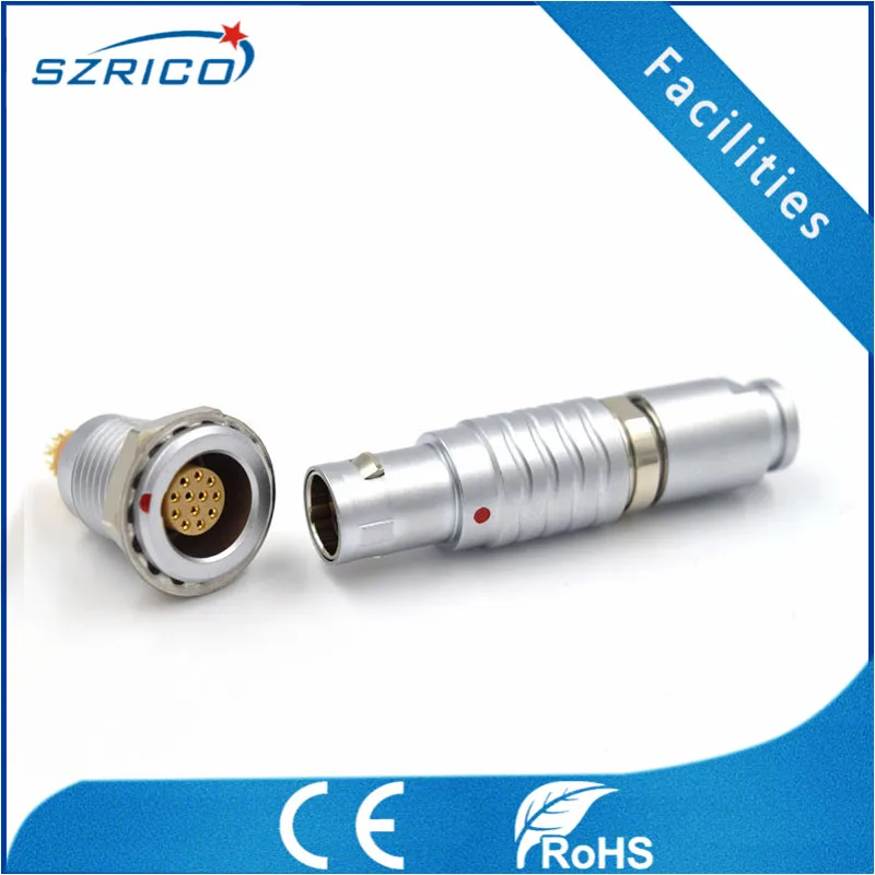 FGG/EGG.1B.312.CLAD62Z нажимной металлический разъем и розетка 12-контактный