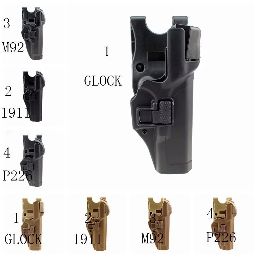 Hlurker Тактический Glock 17 кобура автоматический замок Duty пластиковый пистолет M1911 M92 P226 G17 кобура для пистолета чехол Охотничьи аксессуары