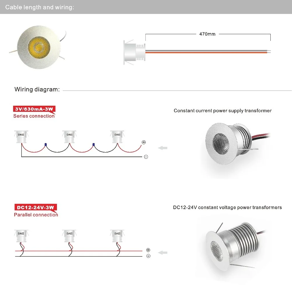 3 Вт Светодиодный светильник на потолок лампа 30 мм вырез шкаф шоу чехол 25D DC3V/ DC12 24V