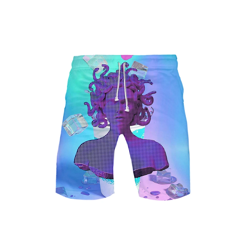 Vaporwave 3D печатные 2019 горячие продажи пляжные шорты для Мужские Пляжные Шорты