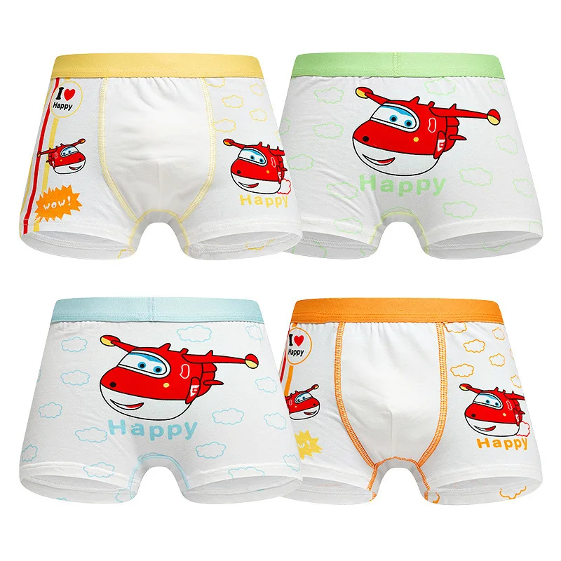 4 шт./партия нижнее белье для мальчиков и девочек с героями мультфильмов мягкие