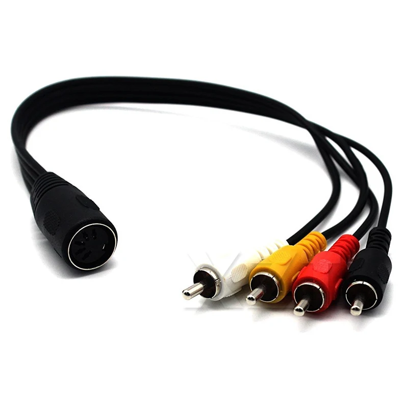 PZ 5 контактный разъем мама Din на 4 х RCA штекер Phono 1 шт. аудиокабель для DVD плеера|audio