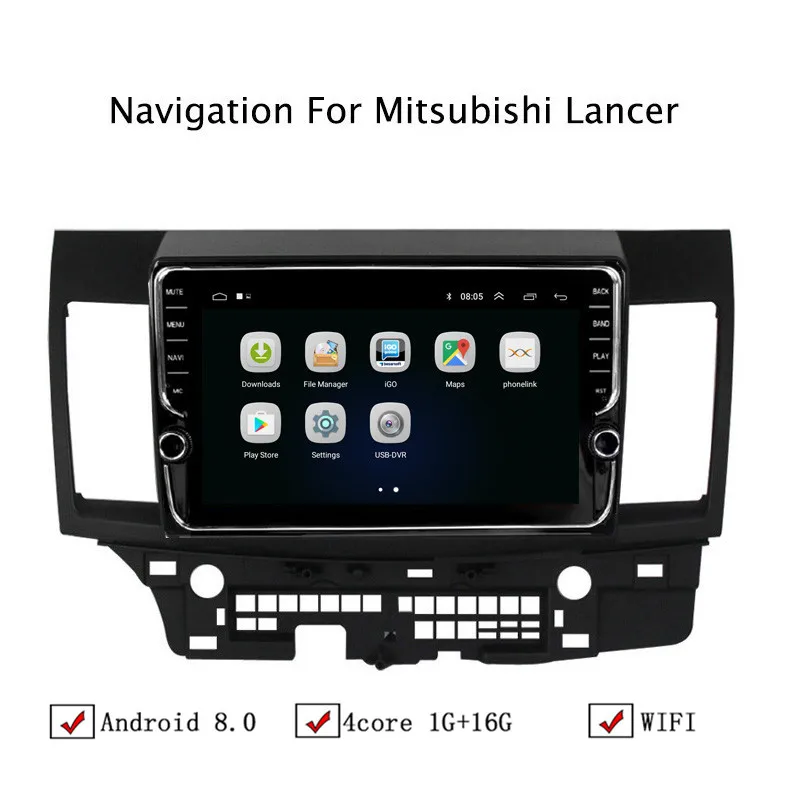 10 1 &quotAndroid 8 Автомобильный gps навигатор для Mitsubishi Lancer 2007 2008 2009 2010 2011-2015