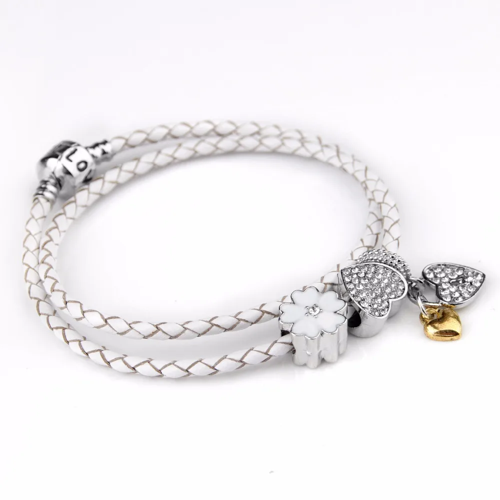 Модные женские браслеты серые кожаные подвески для женщин и мужчин со