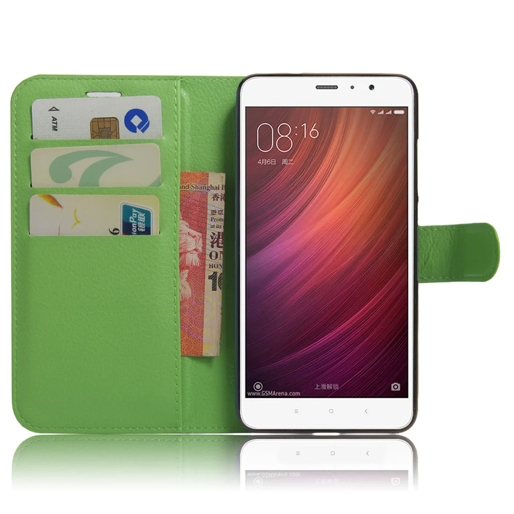 Чехол для Xiaomi Hongmi ( Redmi ) Note 4 чехол-бумажник с отделением карт чехлы узором Личи