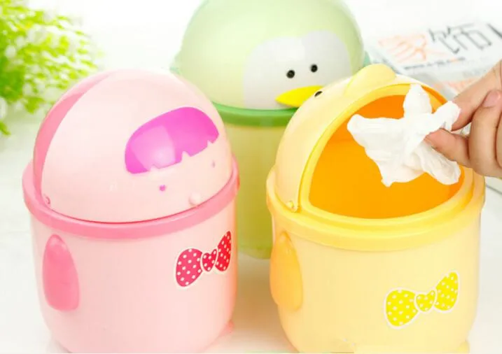 1 предмет Новинка Пластик милые Мини мусорное ведро для мусора на столе Корзина