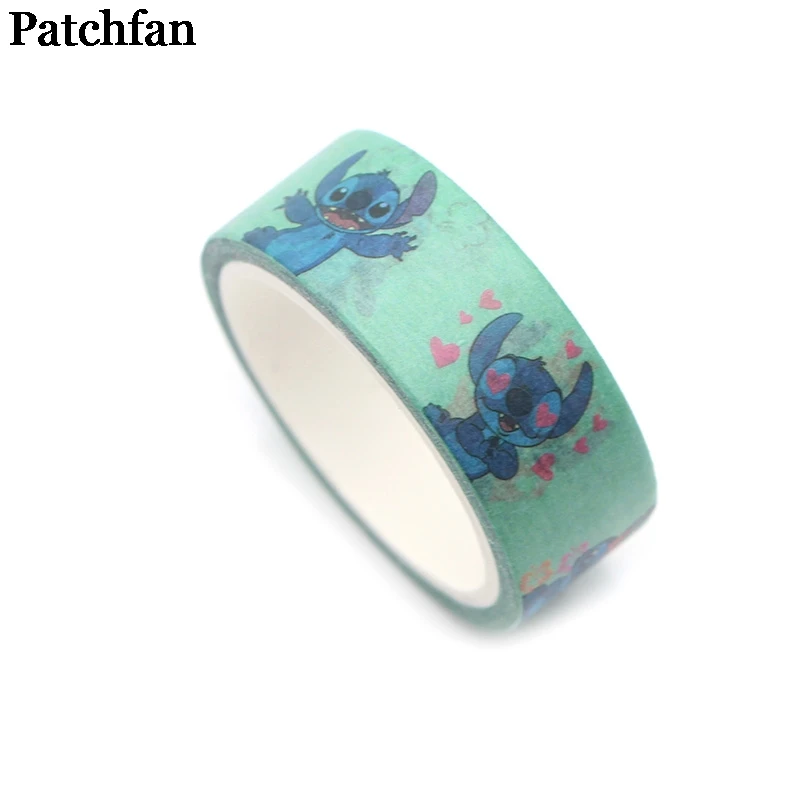 Patchfan Stitch meme Косплей малыш мультфильм альбом книга DIY Скрапбукинг клей васи маскирующая лента принт шаблон стикер A2020