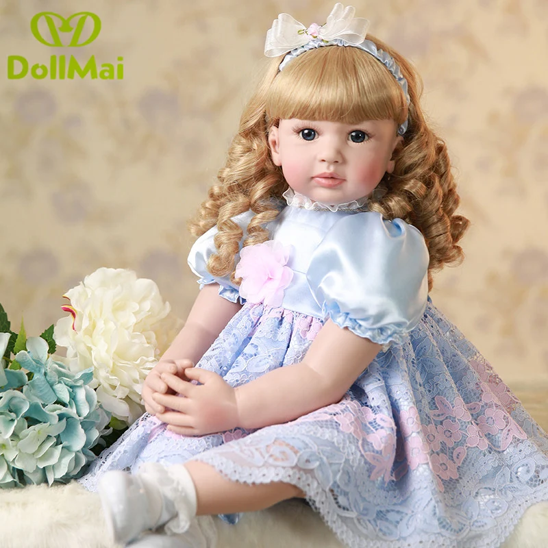 

NPK 24 "/60 см Bebe живой силиконовая Возрожденный ребёнок ясельного возраста кукла принцесса для девочек плюшевые мягкие игрушки для девочек Дети милые Adoras подарок на день рождения; Куклы