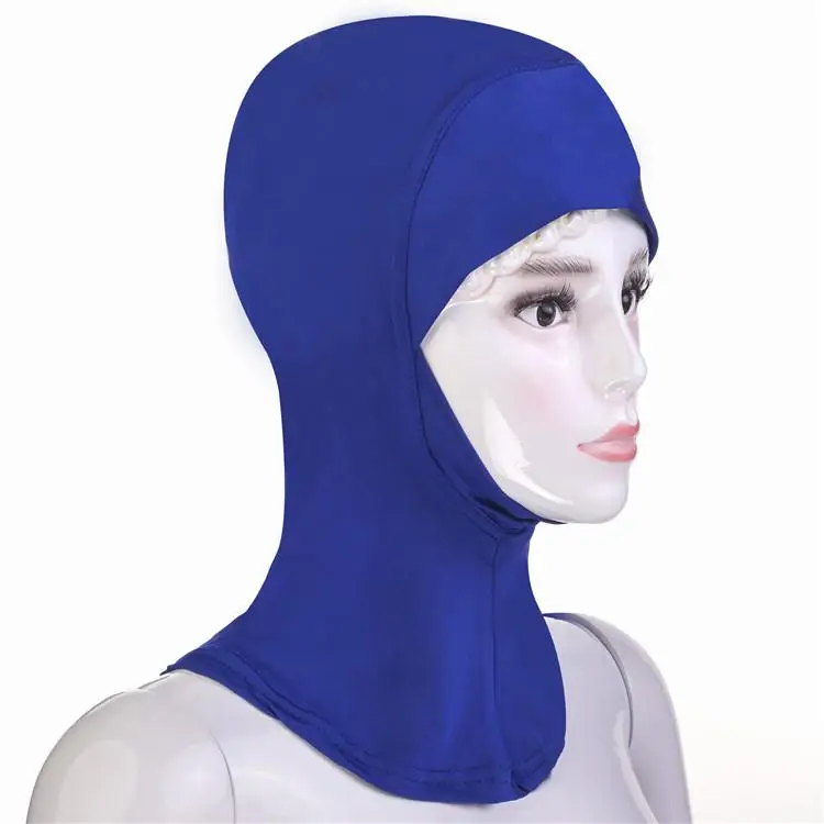 07 Dark Blue Мусульманские женщины капот ниндзя внутренняя шея крышка хиджаб шапка исламский подшарф головной убор шляпа платок Амира Рамадан тюрбан обертывание бандана - Цвет: 07 Dark Blue